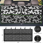 Femuar Car Trunk Organizer,Large Capacity Backseat Trunk Organizer(42"*18"),Collapsible Car Storage Bag with 8 Pocekt,Car Organizer for SUV/MPV/Truck - Cow print