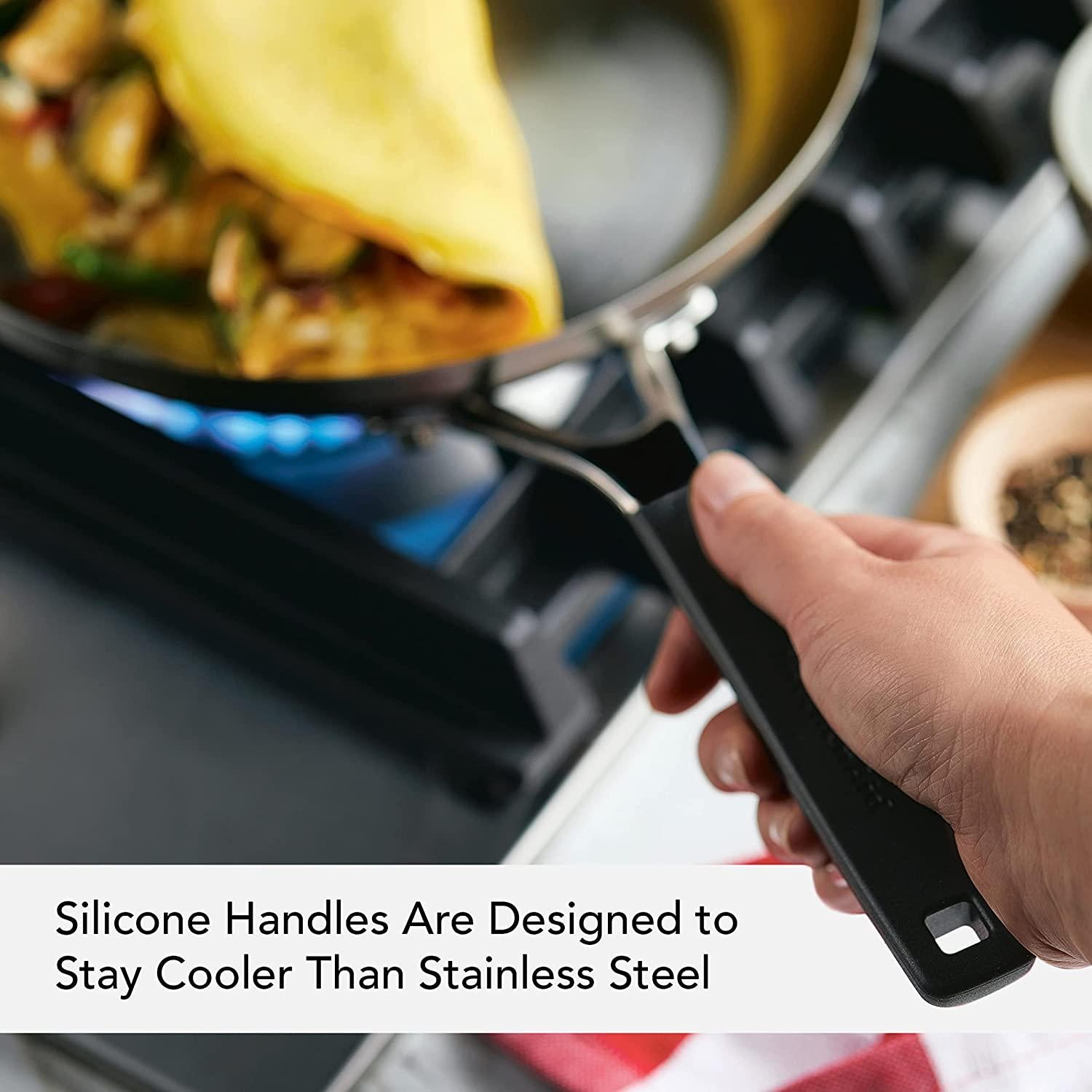 KitchenAid Stainless Steel Frying Pan/Skillet, 12 Inch, Brushed Stainless Steel