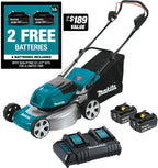 Makita XML03CM1 36V (18V X2) LXT® Brushless 18" Lawn Mower Kit with 4 Batteries