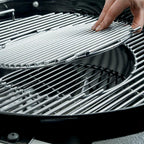 Charcoal Grill Chrome-Plated Steel Wheels Fixed Heat Thermometer Black