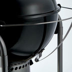 Charcoal Grill Chrome-Plated Steel Wheels Fixed Heat Thermometer Black
