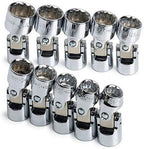 SK 3911 10 Piece 3/8-Inch Drive 12 Point 10-Millimeter to 14-Millimeter Flex Socket Set