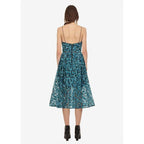 blue sequin spaghetti classic dress