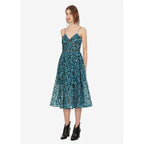 blue sequin spaghetti classic dress