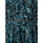 blue sequin spaghetti classic dress