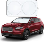 EcoNour Foldable Sunshade for Car Windshield | Dashboard Shield for Your Vehicle | Auto Window Shades for UV Rays and Sun Screen Protection | Suits for Most Sedans, SUVs, and Vans