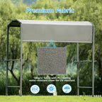 Steel Tiered Backyard Patio BBQ Grill Gazebo with Side Awning Bar Counters Hooks