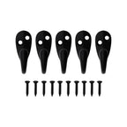 Matte Black Light Duty Single Robe Hook (5-Pack)
