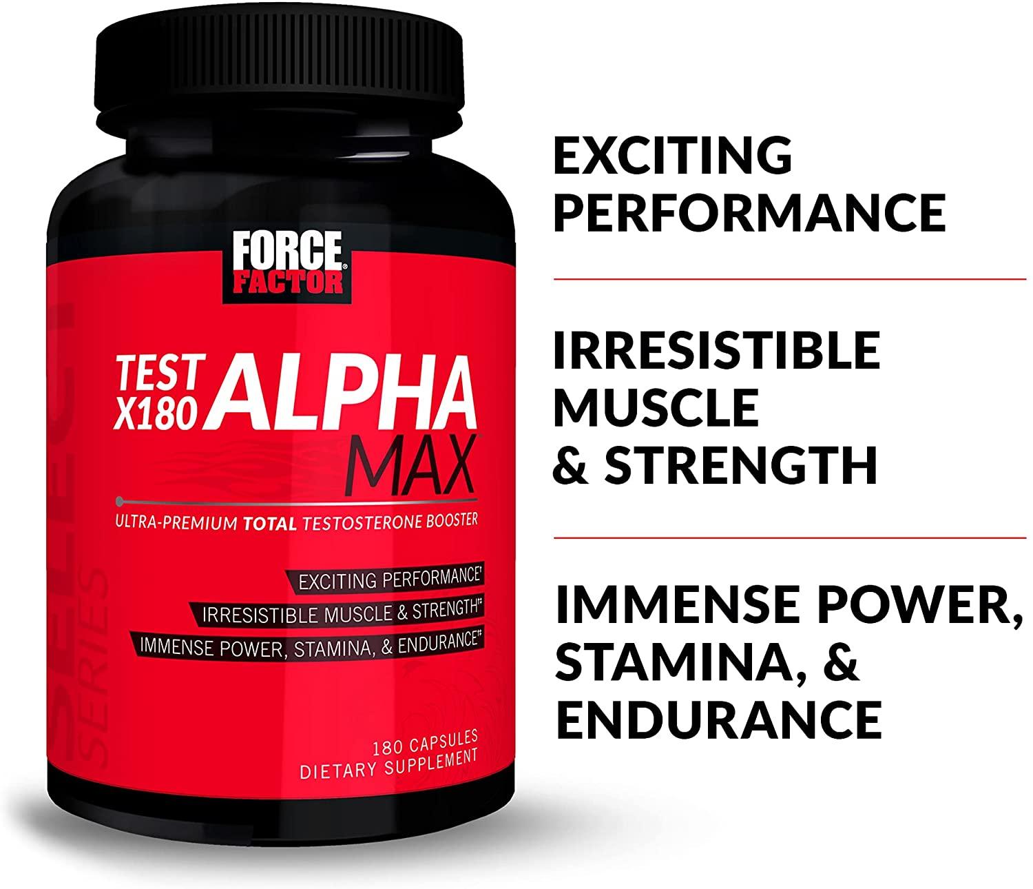 Force Factor Test X180 Alpha Max 180ct 2-Pack, 360 Count