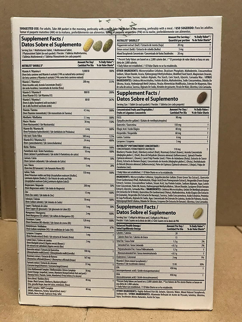 Amway - Nutrilite - The Perfect Pack For Your Health