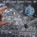 27pcs Bling Car Accessories Set For Women, Bling Steering Wheel Covers Universal Fit 15 Inch, Bling License Plate Frame,  Phone Holder, Car Coasters