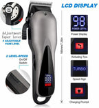Machine Of Cut Hair Kit Professional Trimmer With LCD Rechargeable Of Ion