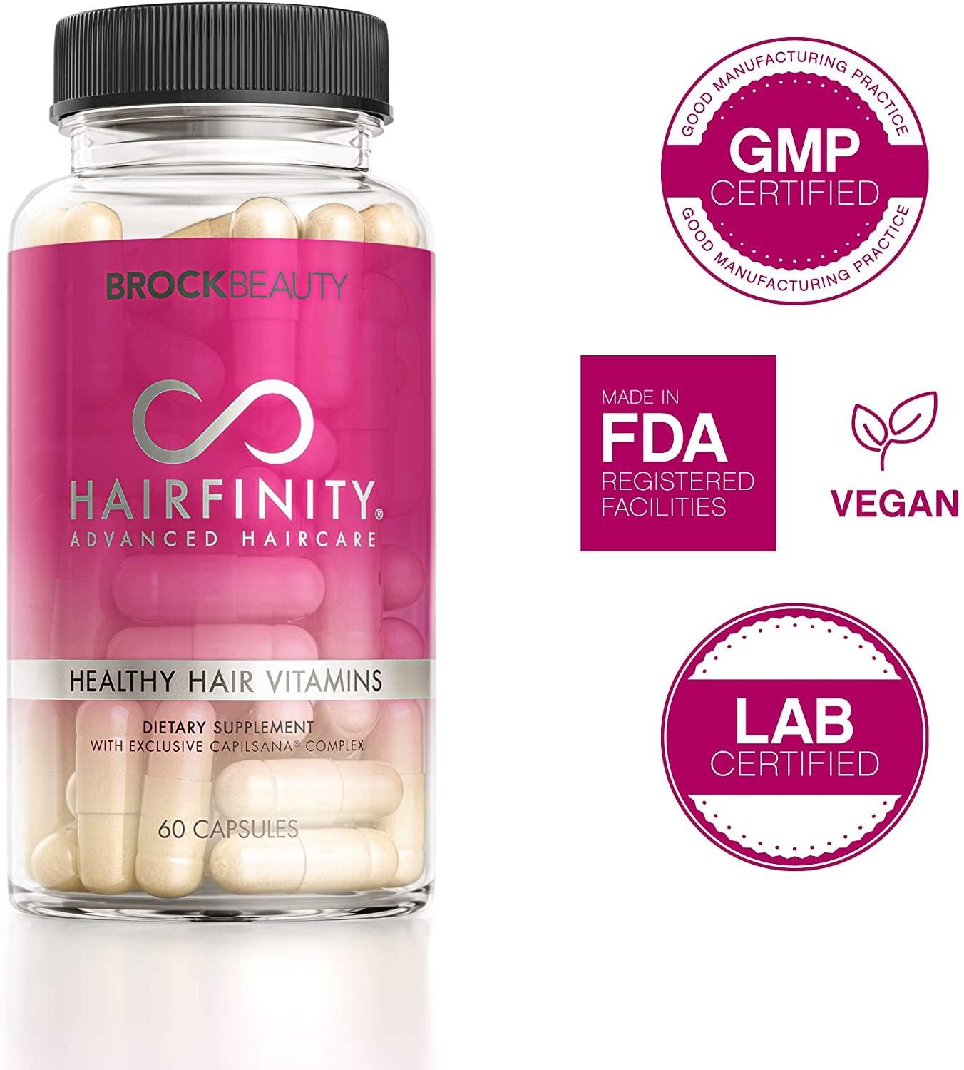 Hairfinity Hair Vitamins - Scientifically Formulated with Biotin, Amino Acids, and a Vitamin Supplement That Helps Support Hair Growth - Vegan - 720 Veggie Capsules (12 Month Supply)