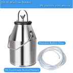 25L Electric MilMachine Milker for Cows Goats Sheep with  Steel Bucket Portable MilMachine for Ewe Farm Suction Milk Machine 6.6Gallon 110V(3-7Days Fast Delivery)