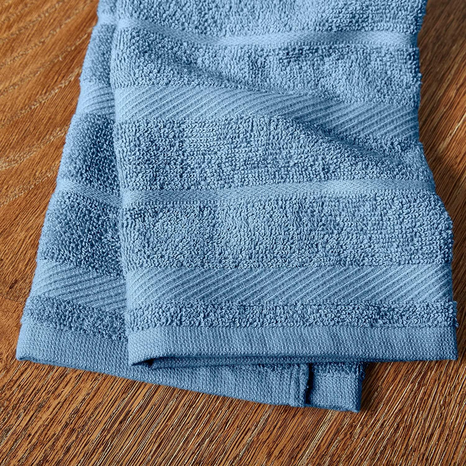 KitchenAid Albany Kitchen Towel Set, Set of 4, Blue Velvet