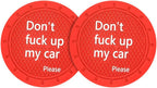 8sanlione 2 Pack Car Cup Holder Coasters, 2.75 Inch Non-Slip PVC Insert Cup Coaster, Anti-Scratch Auto Cup Mats for Women Men, Vehicle Interior Accessories Universal for Car, SUV, Truck (D Red/2PCS)