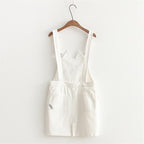 cat embroidery overall skirt