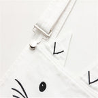 cat embroidery overall skirt