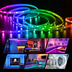 Create A Magical Ambience With 5050 RGB Led Strip Lights - Music Sync Color Changing, Remote Control, Perfect For Home, Garden, Party, And More!
