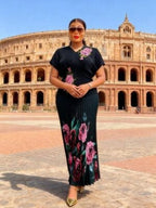 Women Elegant Floral Printed Skirt Set