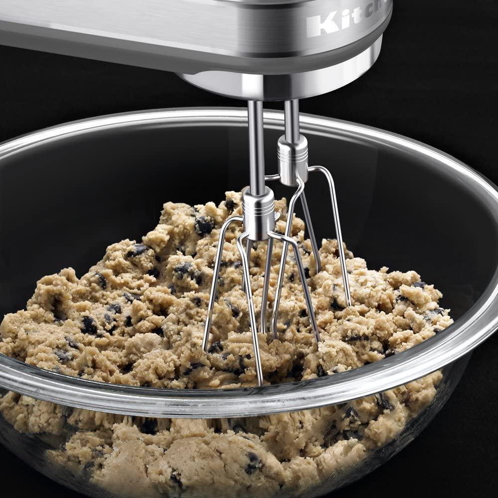 KitchenAid KHM7210CU 7-Speed Digital Hand Mixer with Turbo Beater II Accessories and Pro Whisk - Contour Silver