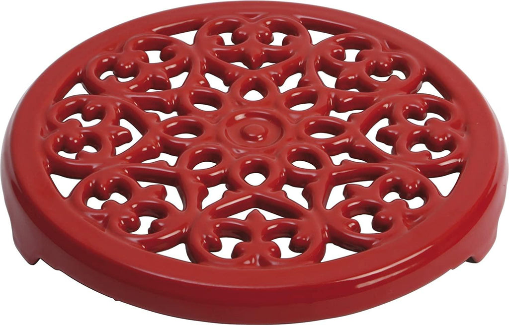St. Andrew Press Lily Trivet, 23cm, Cherry