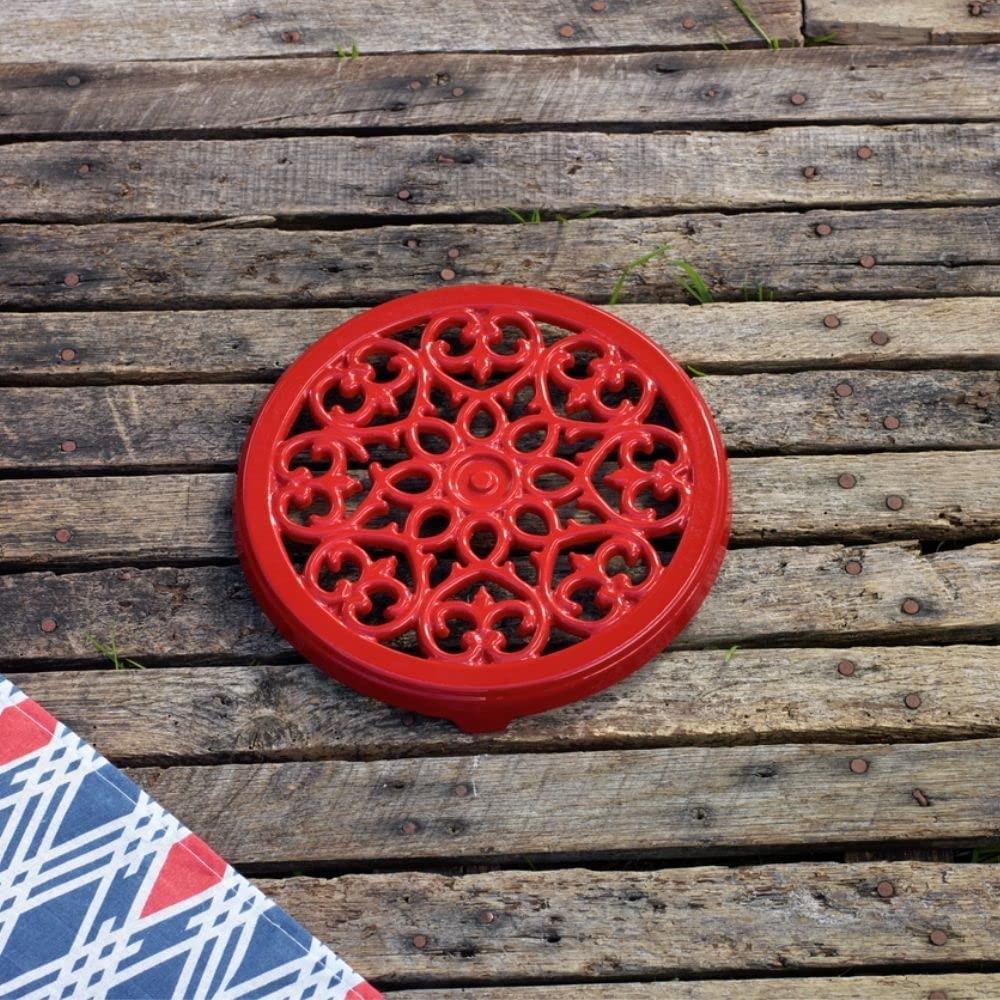 St. Andrew Press Lily Trivet, 23cm, Cherry