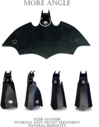 CAILLU KeyChain Leather Bat for men gifts and women Car key fob case,pop keys ring cover holder for stocking stuffers for men