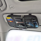 Da by Car Sun Visor Organizer Auto Car Visor Pocket and Interior Accessories Car Truck Visor Storage Pouch Holder with Multi-Pocket Net Zippers(Black)