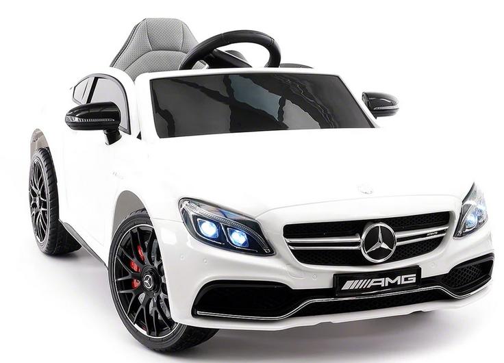 2021 Mercedes Benz Kids Ride On Car 12V Licensed Electric Cars Motorized Vehicles for Boys, Remote Control, Leather Seat, Music, Horn
