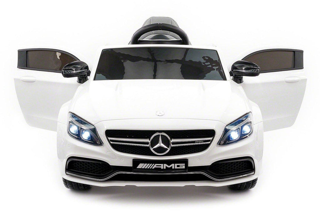 2021 Mercedes Benz Kids Ride On Car 12V Licensed Electric Cars Motorized Vehicles for Boys, Remote Control, Leather Seat, Music, Horn