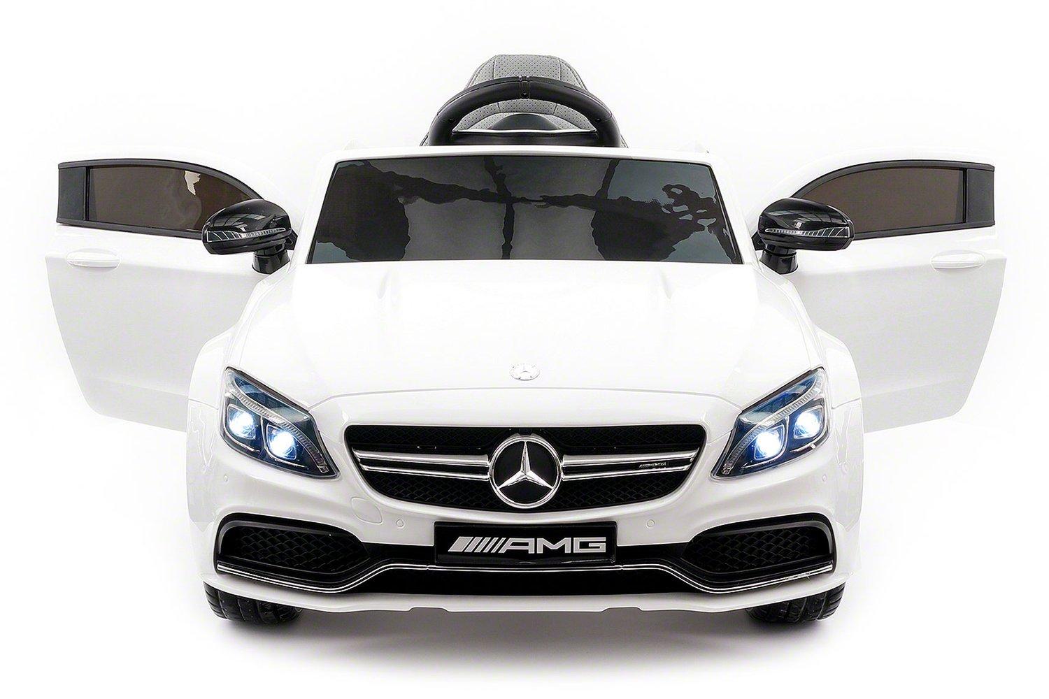 2021 Mercedes Benz Kids Ride On Car 12V Licensed Electric Cars Motorized Vehicles for Boys, Remote Control, Leather Seat, Music, Horn
