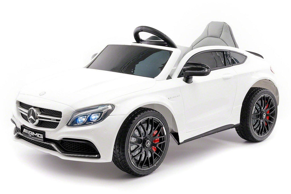 2021 Mercedes Benz Kids Ride On Car 12V Licensed Electric Cars Motorized Vehicles for Boys, Remote Control, Leather Seat, Music, Horn