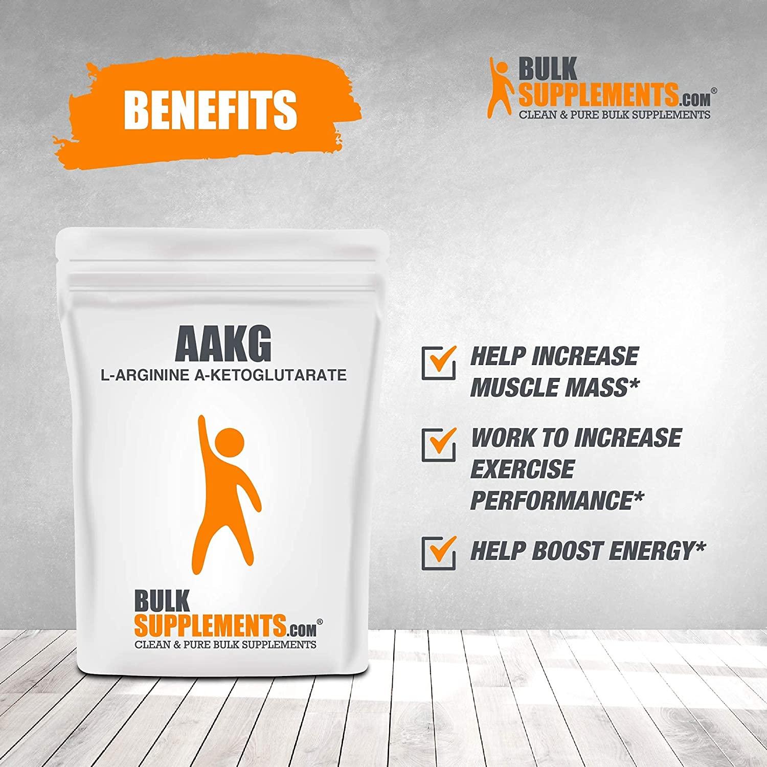 BulkSupplements.com L-Arginine a-Ketoglutarate (AAKG) Powder - Weight Gainer for Men - Workout Powder - Alpha Amino - Arginine Supplement (5 Kilograms - 11 lbs)
