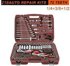FMOBSLBBZY Car Repair Tool Ratchet Torque Wrench Spanner Screwdriver Socket Set Combo Tools Kit Bicycle Auto Repairing Tool Mechanic Tool,Hand Tool Sets