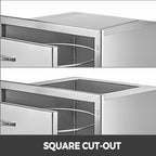 Outdoor Kitchen Trash Drawer 19.7W x 26.5H with Trash Bag Ring  Steel