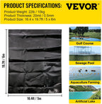 Pond Liner, 16.4x19.7ft, 20 Mil Pond Liners for Outdoor Ponds, HDPE Pond Underlayment for Fountain, Small Pond, Fishpond, Waterfall, Water Garden, Black