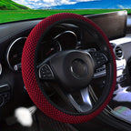 Three-dimensional Mesh Breathable Sweat-absorbing Comfortable Non-slip Car Steering Wheel Cover, Without Inner Ring Suitable For 14.57-14.96inch Auto Parts