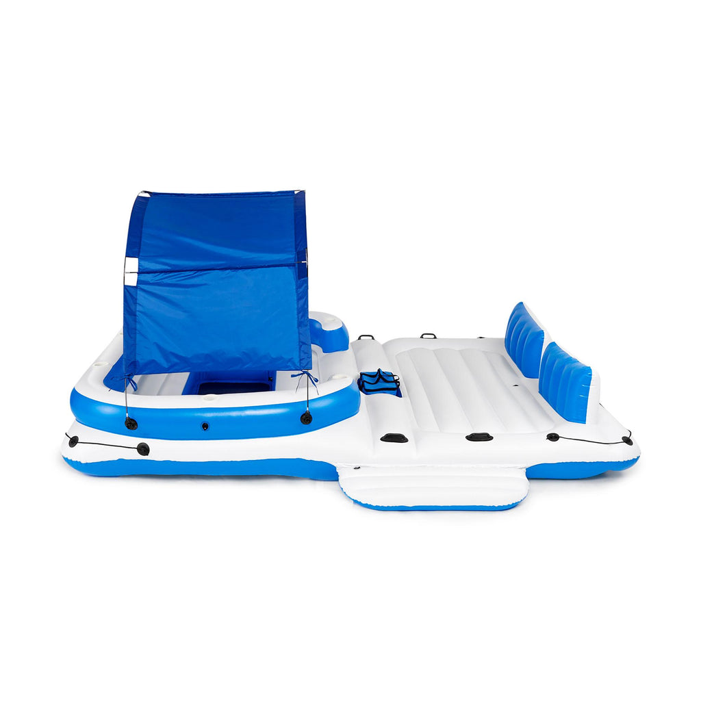 CoolerZ 6 Person Floating Island Lake/Pool Loun&amp; 5 Person Raft
