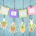 Tallew 8 Pack Car Hanging Plants Air Freshener for Women Girls Long Lasting Funny Plant Accessories Little Scented for Mirror