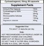 Super-Absorption Cycloastragenol 98% from Crackaging (10mg per Capsule) (60 caps/Bottle 3 Bottles)