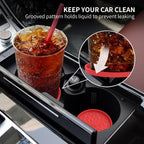 Car Cup Coaster [4 Pack] ME.FAN Silicone Car Coasters/Cup Mats - 2.75In Universal Non-Slip Recessed Car Interior Accessories - Car Cup Holder Insert Coasters Red