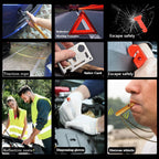 LIANXIN Roadside Emergency Car Kit-Safety Car Kit Car Emergency Kit with Jumper Cables Roadside Assistance Kit, Tow Rope, Safety Hammer, Reflective Warning Triangle,Car Tool Kit