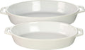 STAUB Ceramics Oval Baking Dish Set, 2-piece, White