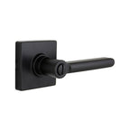 TonbridMatte Black Bed/Bath Door Lever with Square Rose