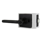 TonbridMatte Black Bed/Bath Door Lever with Square Rose