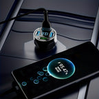 120W Car Charger Fast Charging 4 Usb Digital Display Car Fast Charger 4-in-1 PD Mobile Phone Charging Head 7AQC3.0 Car Phone Adapter Car Accessories