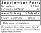 NutriCology Acetyl Glutathione 300mg - Well-Absorbed, Hypoallergenic - 60 Scored Tablets