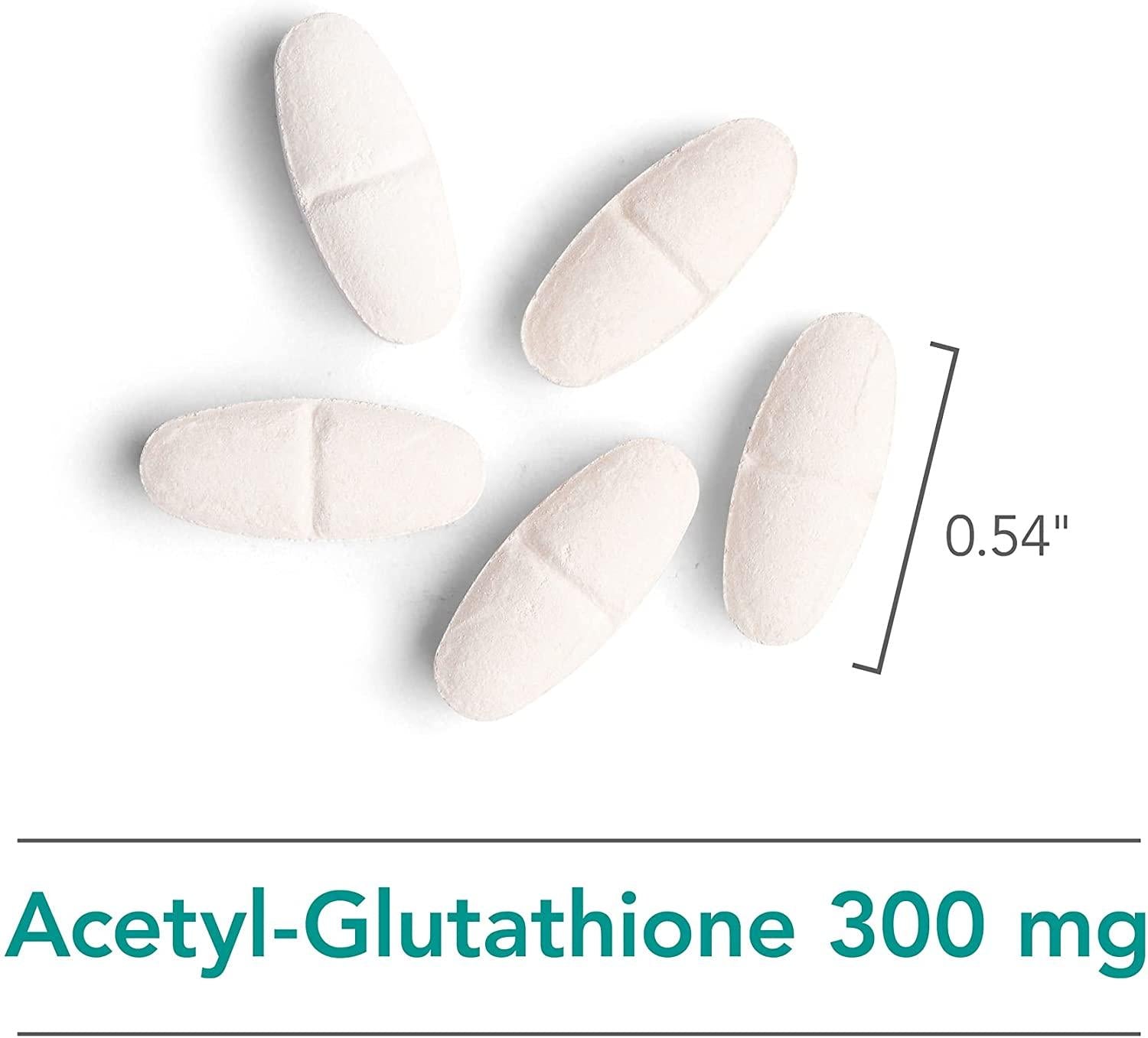 NutriCology Acetyl Glutathione 300mg - Well-Absorbed, Hypoallergenic - 60 Scored Tablets