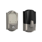 Camelot Satin Nickel Encode Electronic Touchscreen Door Deadbolt Alarmed Lock